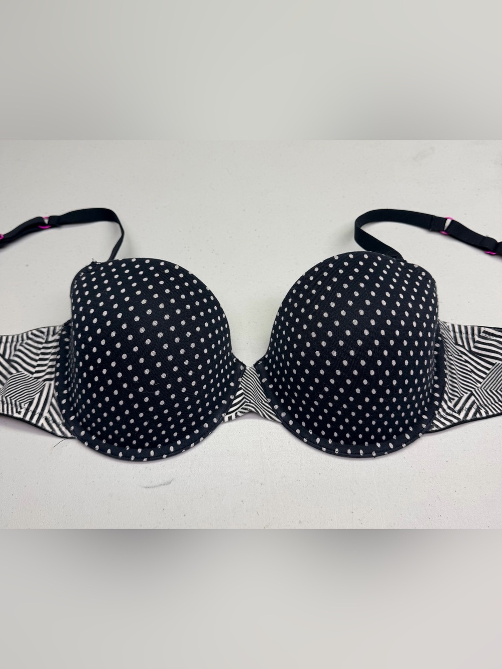 La Senza Navy Polka Dot Lightly Lined Underwire 38B *P1067